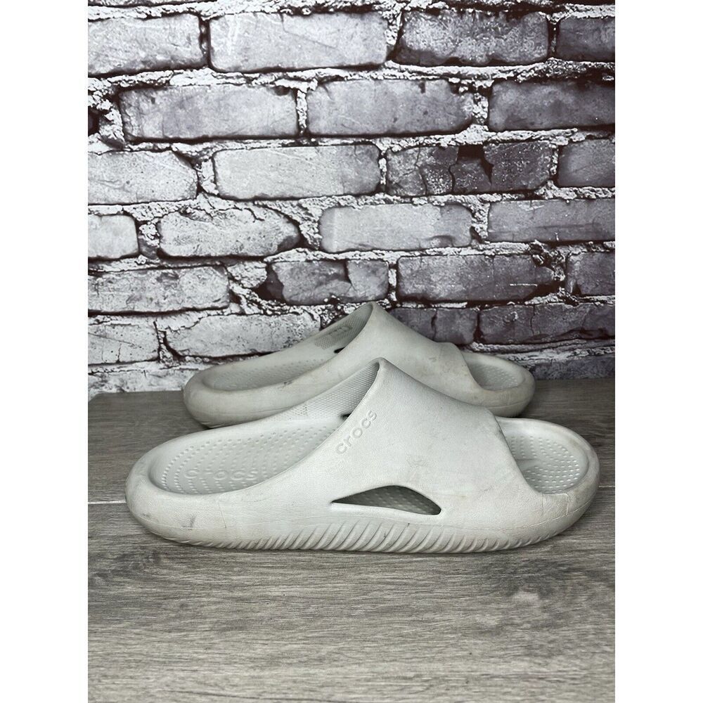 Crocs Mellow Recovery Grey Bone Slides Sandals Sl… - image 1